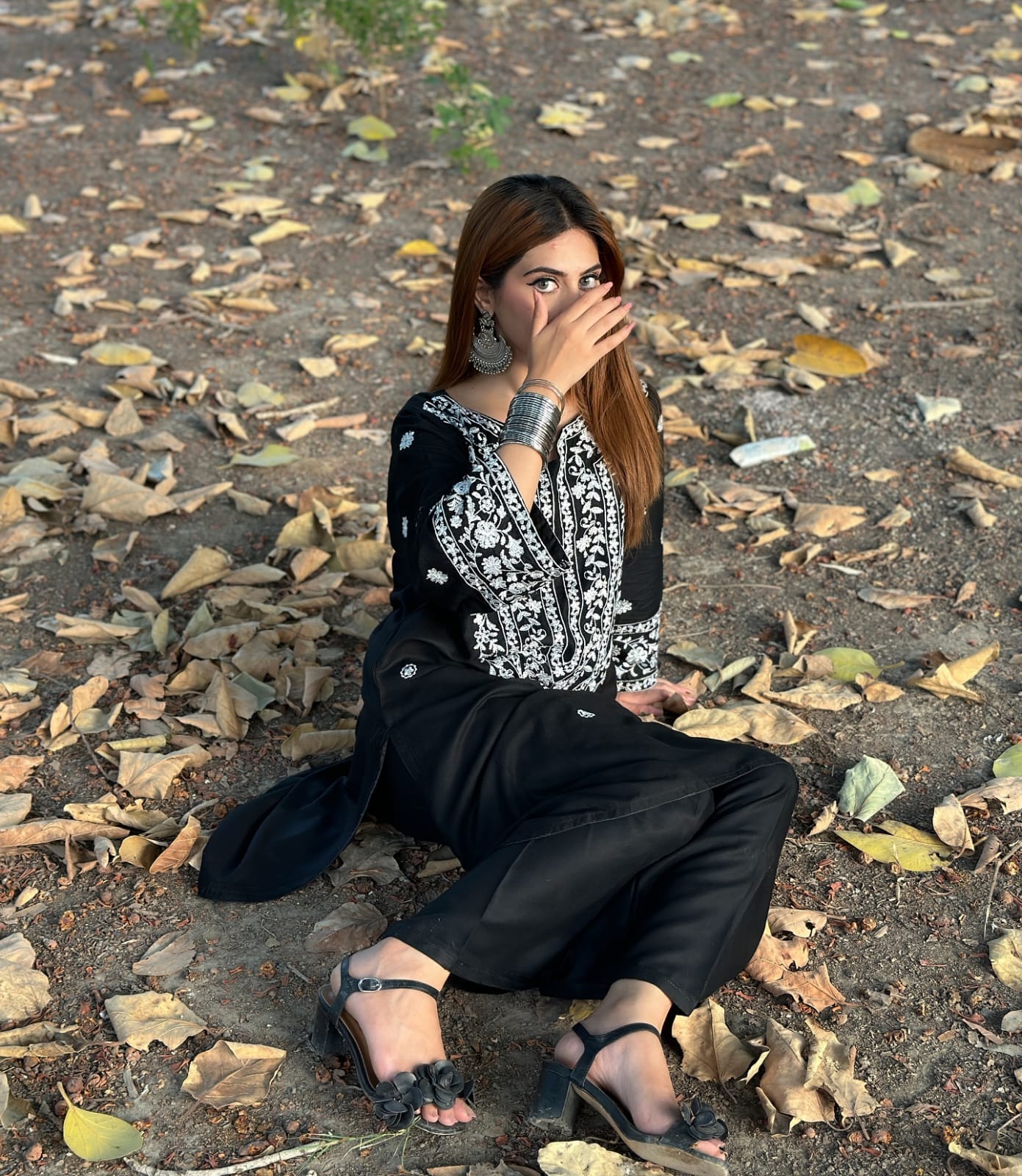 HINA EMBROIDERY WORK 2PC