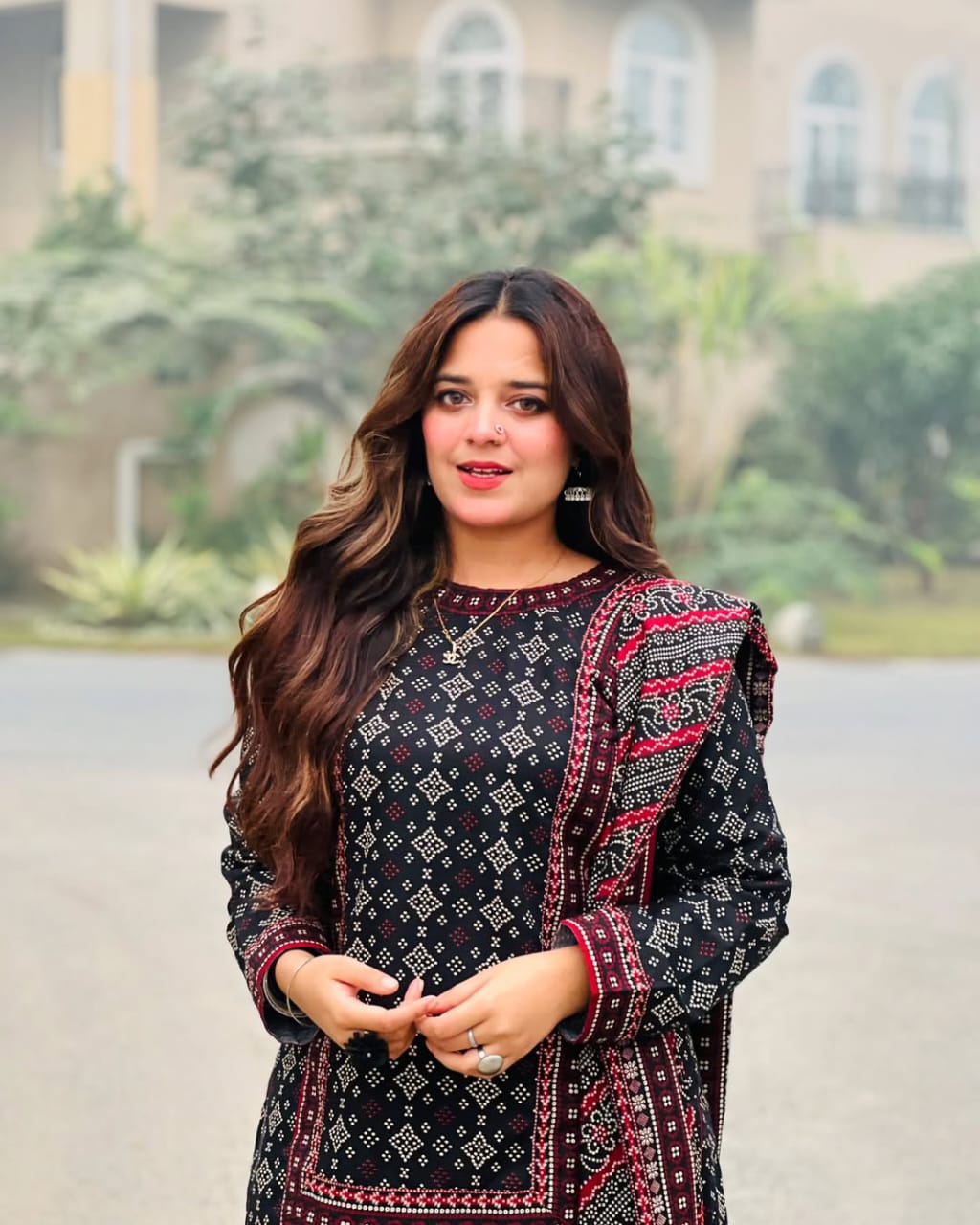 DIGITAL CHUNRI 3PC SUIT WITH FARSI SALWAR