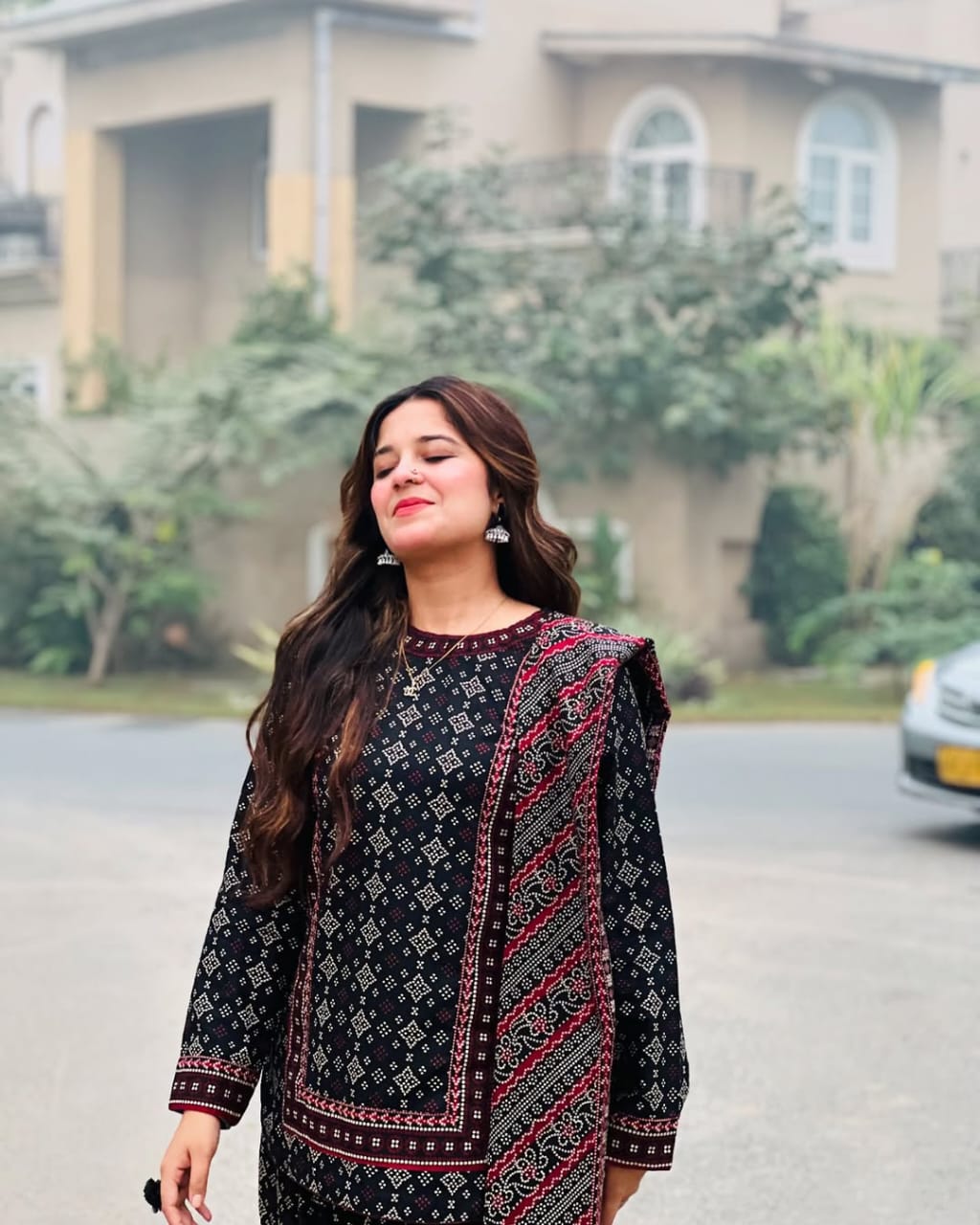 DIGITAL CHUNRI 3PC SUIT WITH FARSI SALWAR