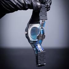 Original black arabic aura watch with fiber material