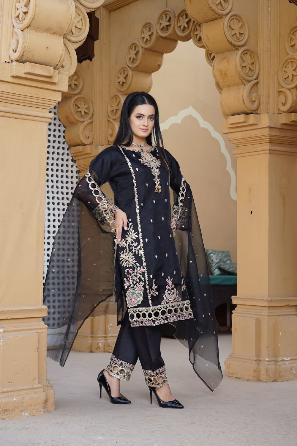 *3PC SEQUENCE Fully Embroidery*