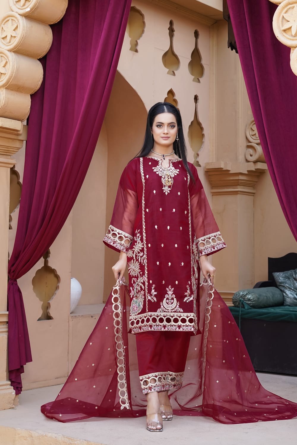 *3PC SEQUENCE Fully Embroidery*